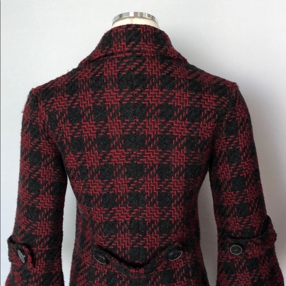 Mac & jac wool Double Breasted Tweed Jacket Size 6 - Picture 8 of 14